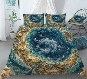 Fantasy World Map Duvet Cover Set - Print 27