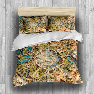 Fantasy World Map Duvet Cover Set - Print 31