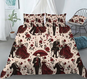 Skeleton Duvet Cover Set - Print 33