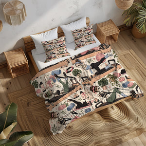 Skeleton Active Life Duvet Cover Set - Print 2
