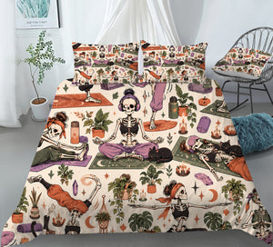 Skeleton Active Life Duvet Cover Set - Print 9