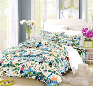 Skeleton Active Life Duvet Cover Set - Print 18