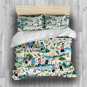 Skeleton Active Life Duvet Cover Set - Print 13