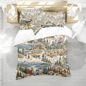 Skeleton Active Life Duvet Cover Set - Print 29