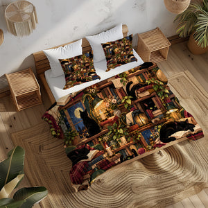Black Cat Duvet Cover Set - Print 14
