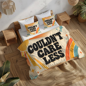 COULDN'T CARE LESS Duvet Cover Set - Print 2