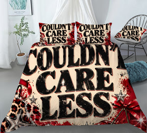 COULDN'T CARE LESS Duvet Cover Set - Print 15