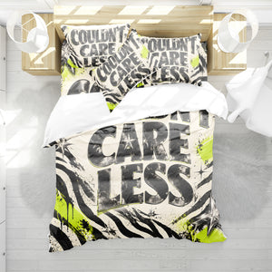 COULDN'T CARE LESS Duvet Cover Set - Print 35