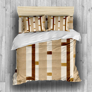 Contemporary Earth & Loom Geometry Duvet Cover Set - Print 7