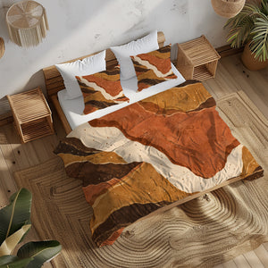 Contemporary Earth & Loom Geometry Duvet Cover Set - Print 14