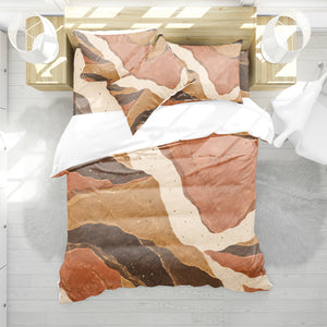 Contemporary Earth & Loom Geometry Duvet Cover Set - Print 17