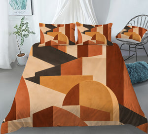 Contemporary Earth & Loom Geometry Duvet Cover Set - Print 27