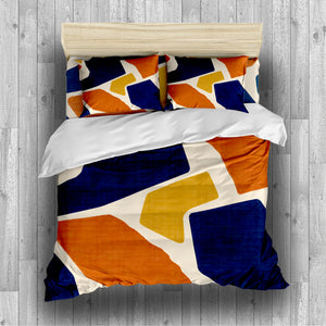 Contemporary Earth & Loom Geometry Duvet Cover Set - Print 31