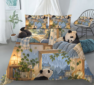 Panda Kids Story & Play Duvet Cover Set - Print 27