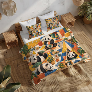 Panda Kids Story & Play Duvet Cover Set - Print 32