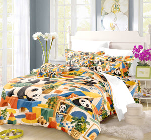 Panda Kids Story & Play Duvet Cover Set - Print 36