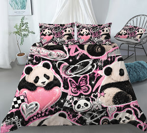 Panda × American Interest Culture Duvet Cover Set - Print 3