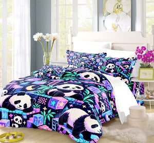 Panda × American Interest Culture Duvet Cover Set - Print 12