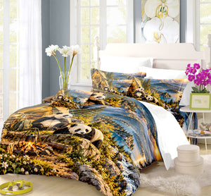 Panda × American Interest Culture Duvet Cover Set - Print 24
