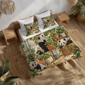 Panda × American Interest Culture Duvet Cover Set - Print 26