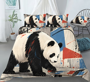 Panda × American Interest Culture Duvet Cover Set - Print 33