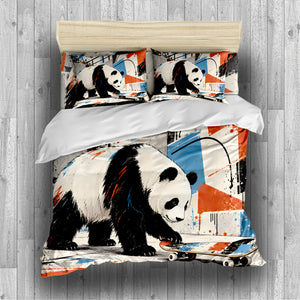 Panda × American Interest Culture Duvet Cover Set - Print 31
