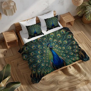 Regal Peacock Duvet Cover Set - Print 2