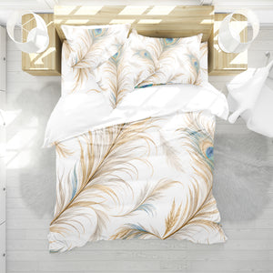 Regal Peacock Duvet Cover Set - Print 29