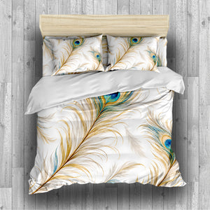 Regal Peacock Duvet Cover Set - Print 25