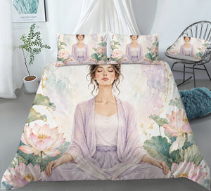 Yoga Meditation Energy Duvet Cover Set - Print 3