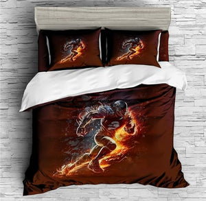 Retro Rugby Bedding Rugby Players Sports Duvet Cover Set - Print 13