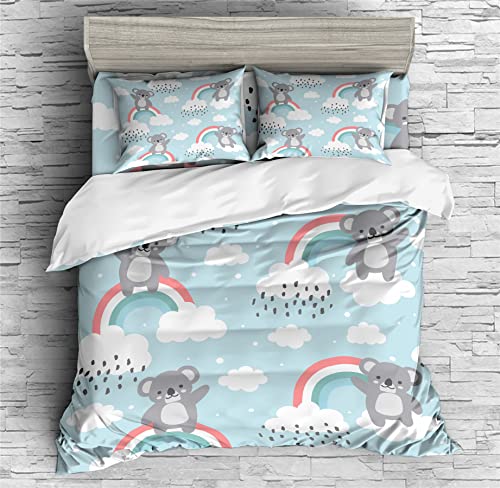 Koala Rainbow Duvet Cover Set