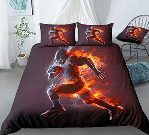 Retro Rugby Duvet Cover Set - Print 5