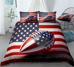 Retro Rugby Duvet Cover Set - Print 9