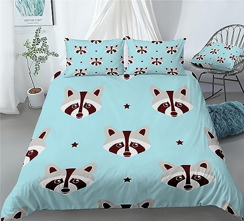 Raccoon Bedding Baby Raccoon Small Animal Jungle Duvet Cover Set