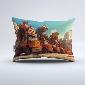 Engineering Vehicles Prints Bedding Cartoon Engineering Vehicle Duvet Cover Set - Print 5