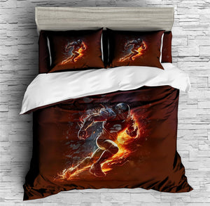 Retro Rugby Bedding Rugby Players Sports Duvet Cover Set - Print 17