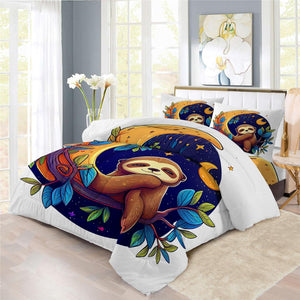 Forests Sloth Duvet Cover Set - Print 10