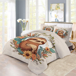 Forests Sloth Duvet Cover Set - Print 7