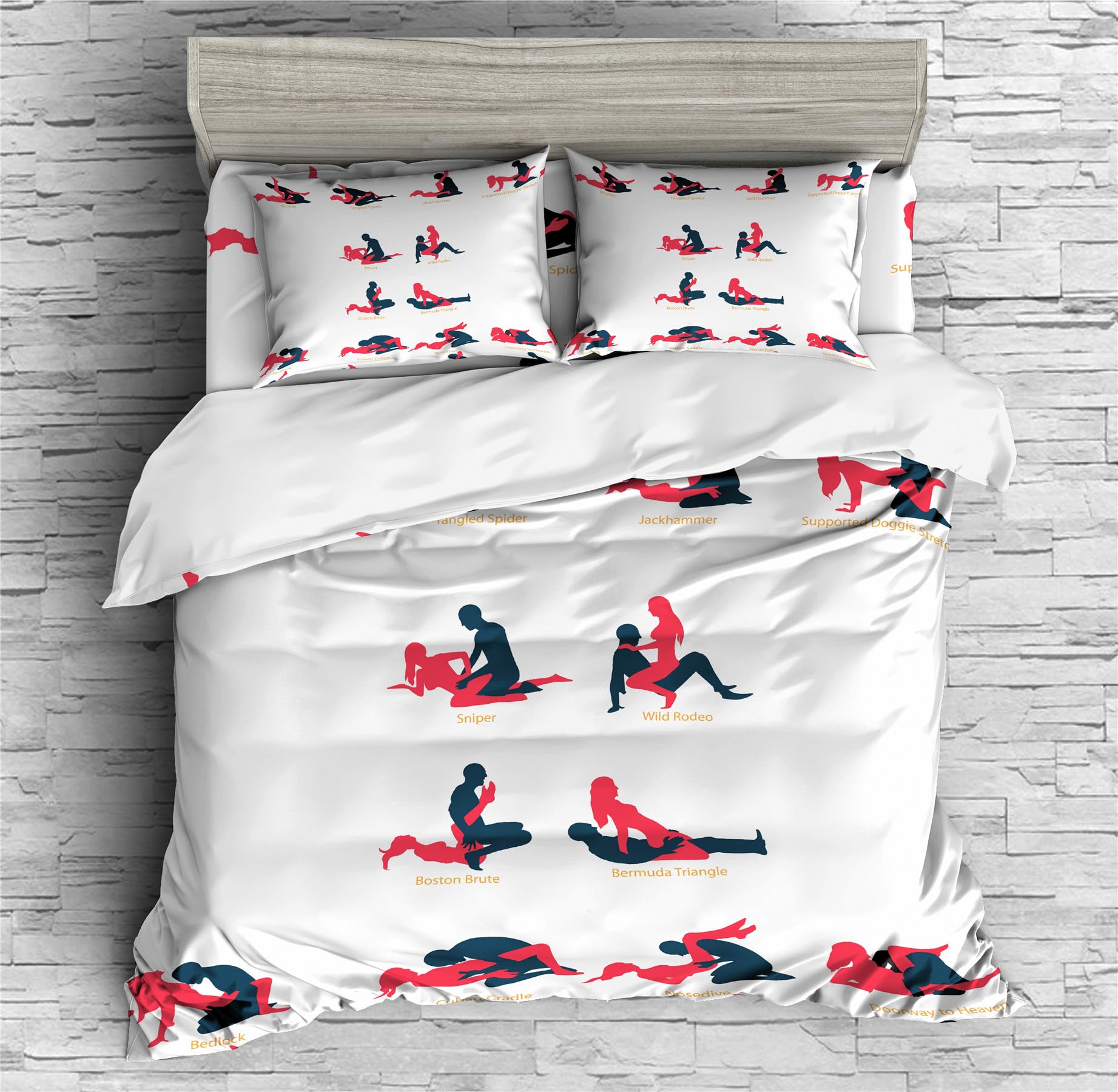 Romance Lovers Bedding Passionate Couple Duvet Cover Set