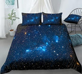 Starry Sky Themed Bedding Cosmic Night Sky Pattern Duvet Cover Set - Print 3