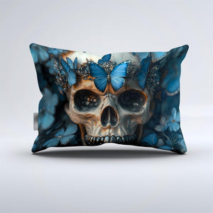 Exquisite Blue Butterfly Skeleton Bedding Vintage Skeleton Duvet Cover Set - Print 6