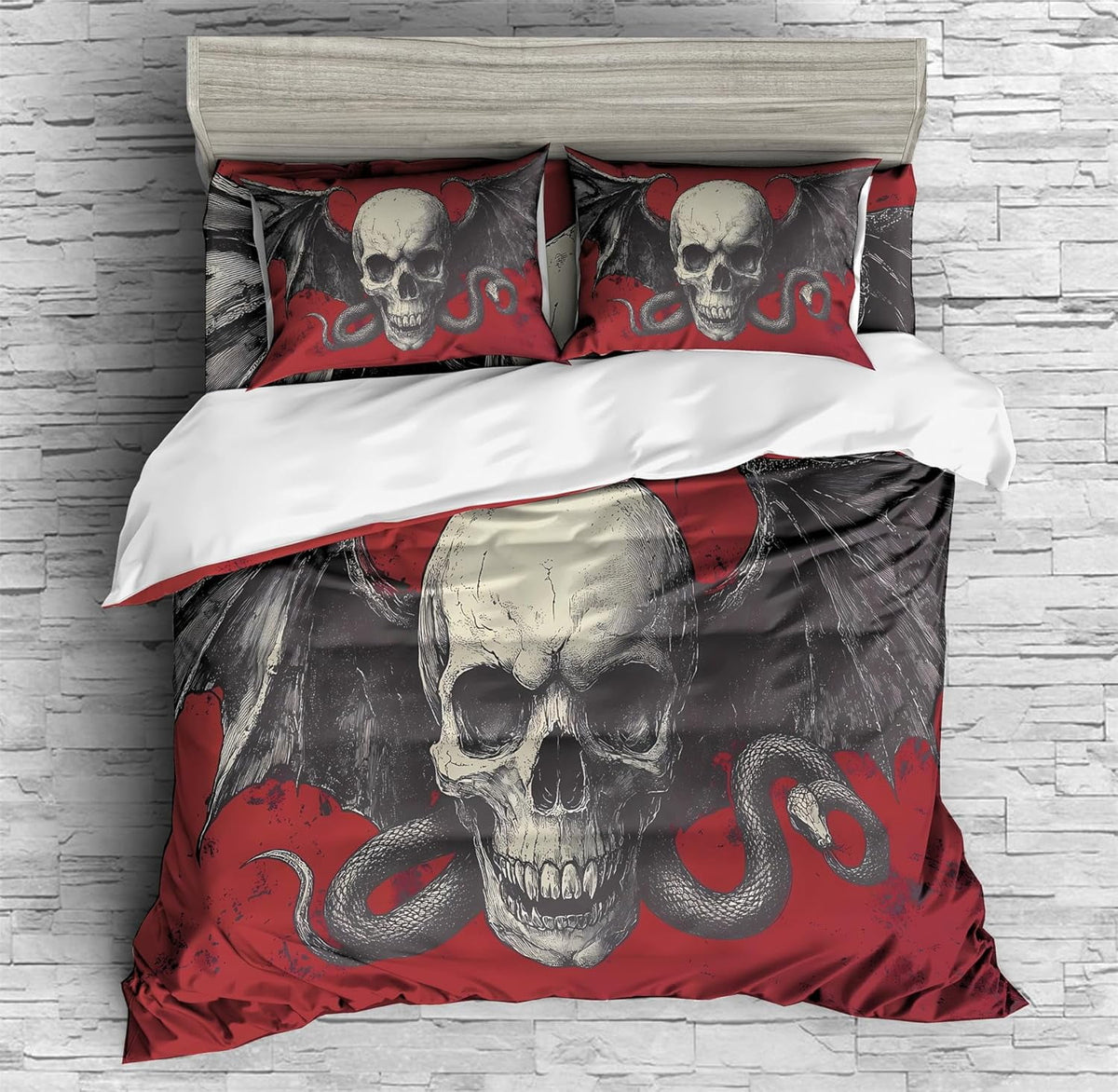 Exquisite Blue Butterfly Skeleton Bedding Vintage Skeleton Duvet Cover Set - Print 8