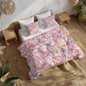 Sweet Kawaii Axolotl Duvet Cover Set - Print 8