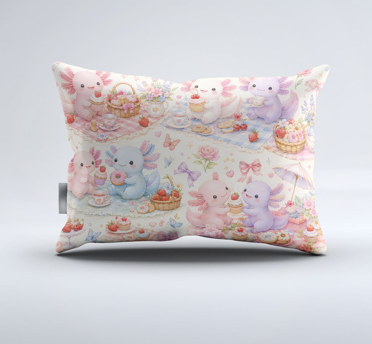 Sweet Kawaii Axolotl Duvet Cover Set - Print 16