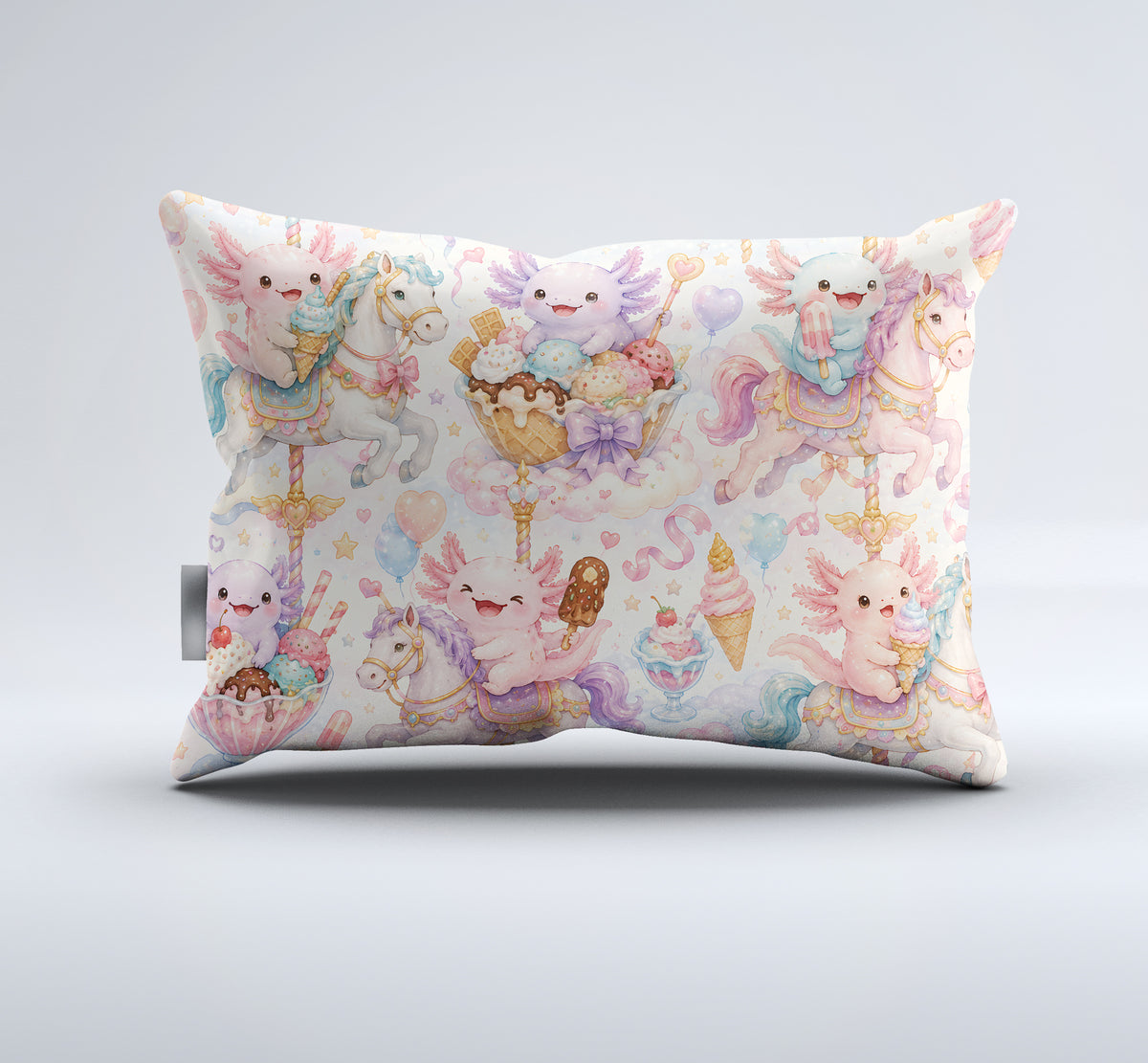 Sweet Kawaii Axolotl Duvet Cover Set - Print 34