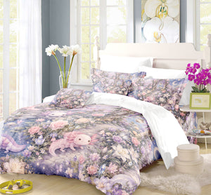 Dreamy Axolotl Fantasy Duvet Cover Set - Print 12
