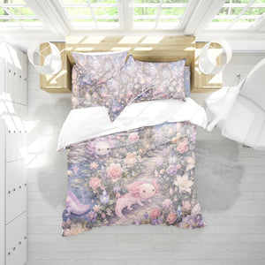 Dreamy Axolotl Fantasy Duvet Cover Set - Print 11