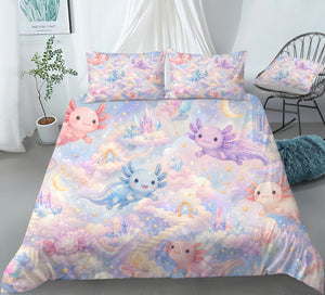 Dreamy Axolotl Fantasy Duvet Cover Set - Print 21