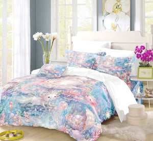 Dreamy Axolotl Fantasy Duvet Cover Set - Print 30